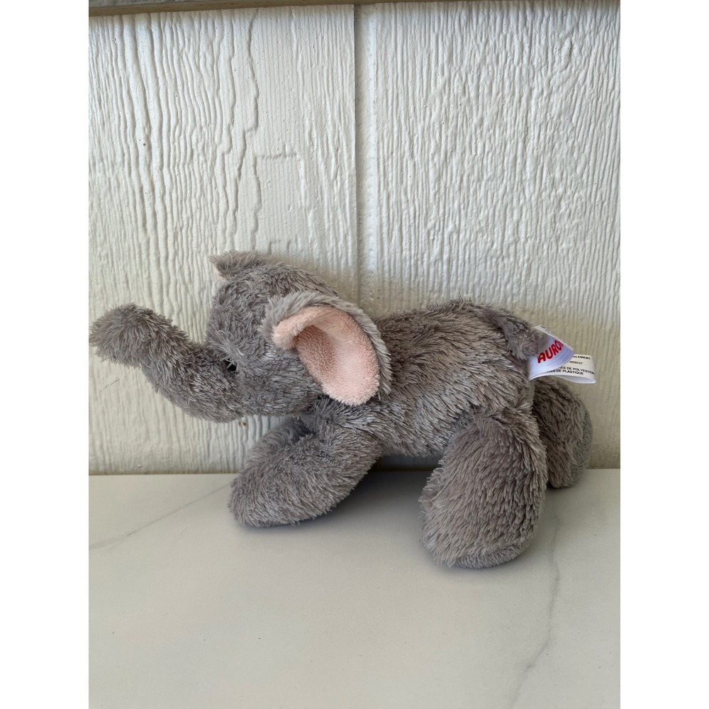 Aurora‎ Gray Elephant Plush Stuffed Animal Toy Surface Washable